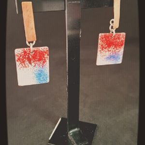 AROS COLGANTES DE COBRE FIGURA COLORES PATRIOS