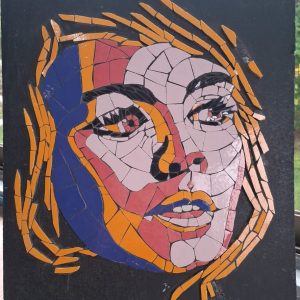 MOSAICO ROSTRO MUJER RUBIA 30*40